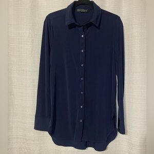 Navy Button-up Shirt